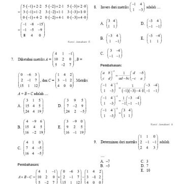 Download Soal Dan Pembahasan Ujian Nasional 2016 Matematika Teknik